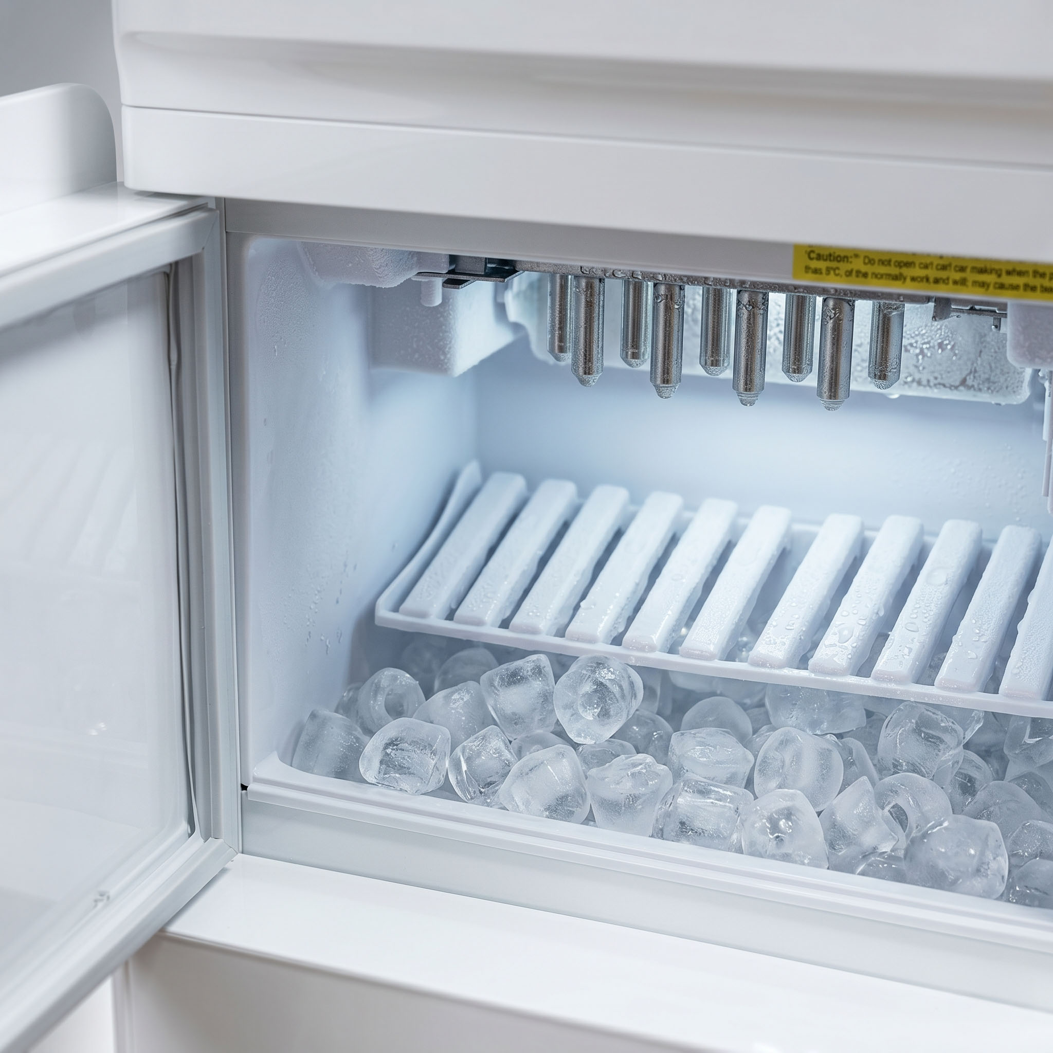 Ice maker close-up