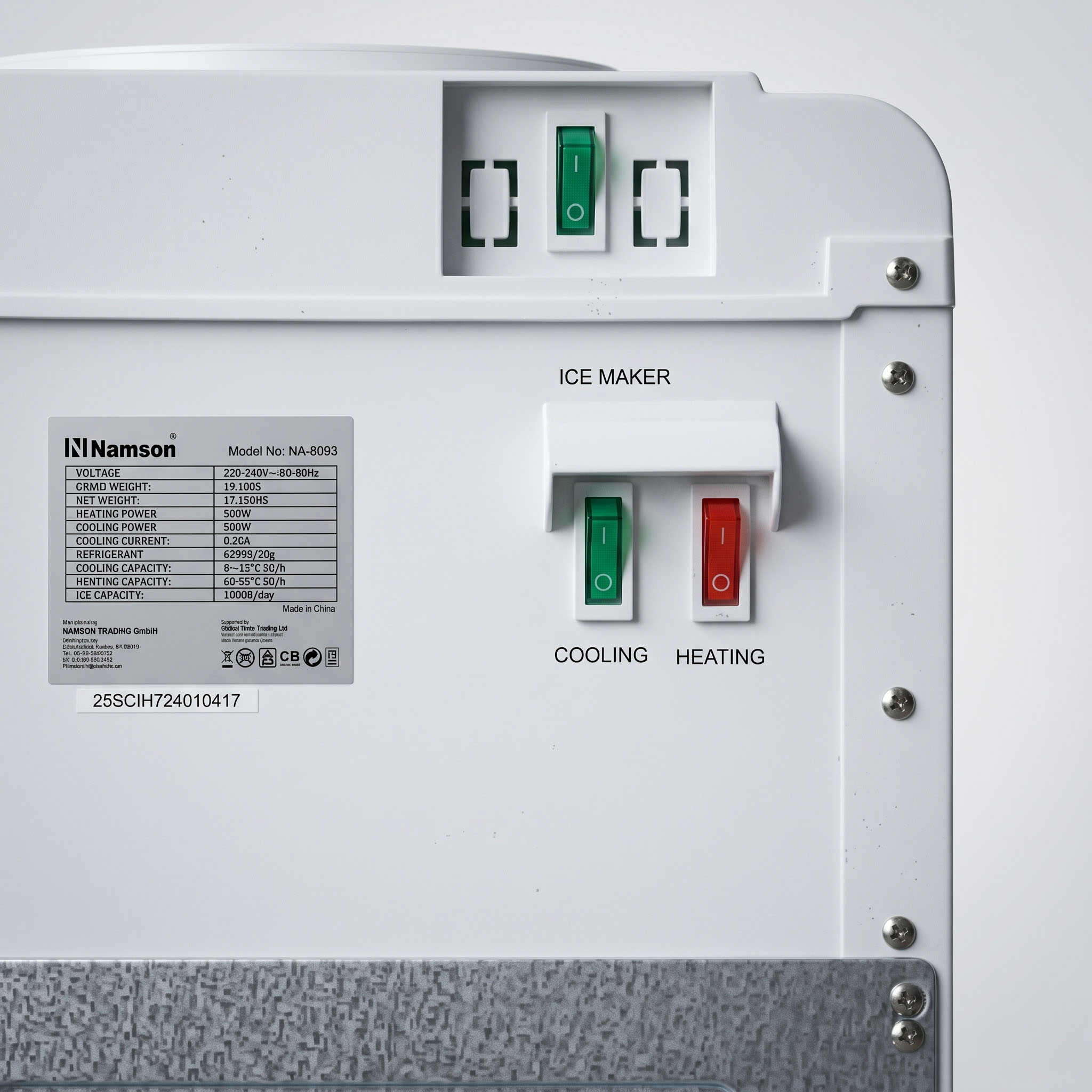 Rear control switches close-up