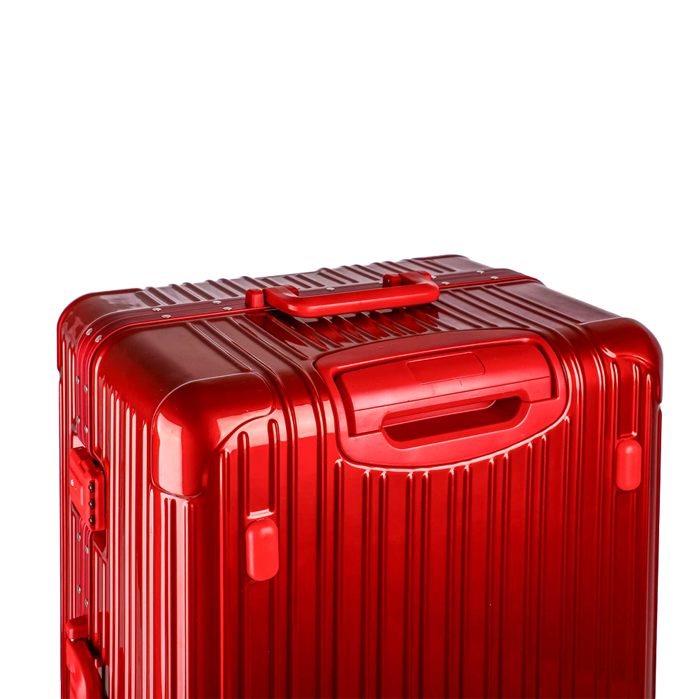 Aluminium framed hard shell suitcase