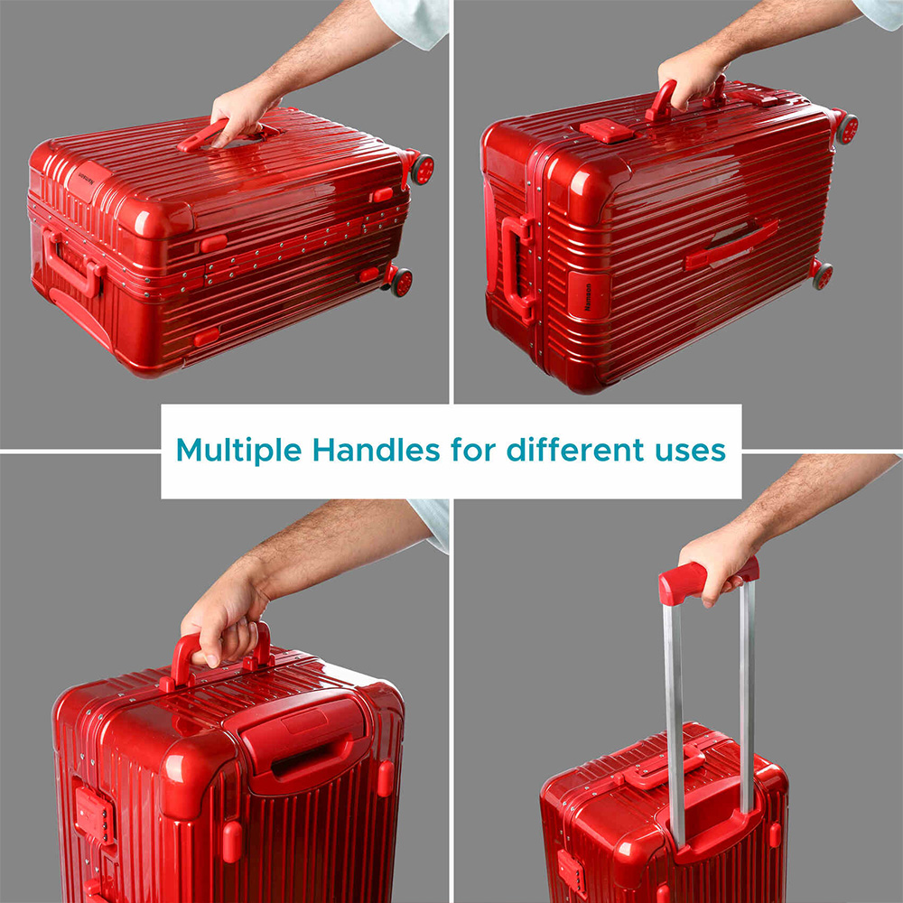 Multiple suitcase handles